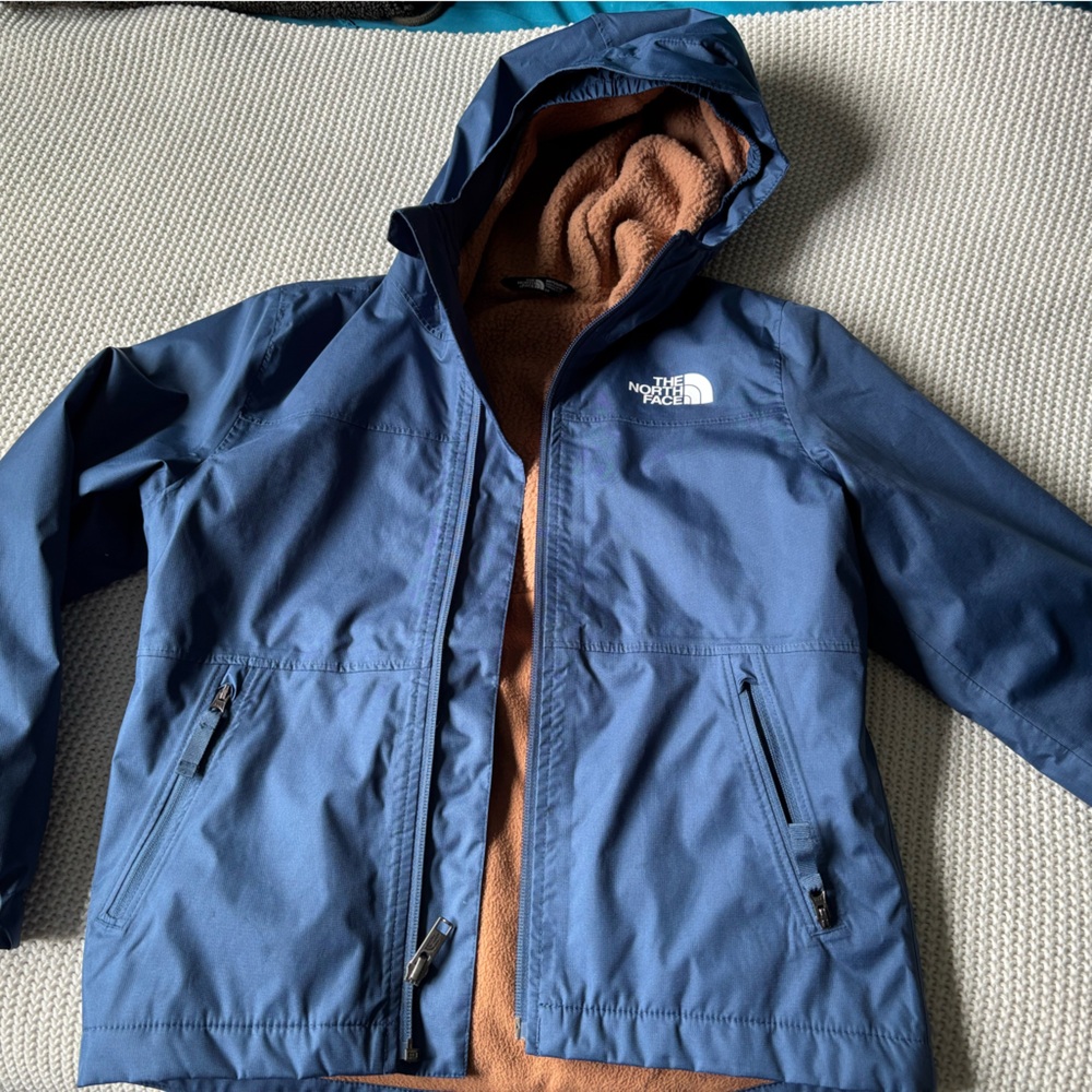 The North Face Boys Blue Hooded Jacket